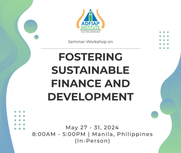 Fostering Sustainable Finance and Development