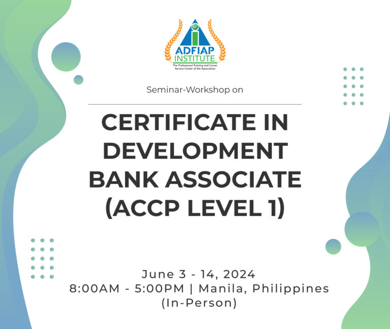 Certificate in Development Bank Associate (ACCP Level 1)