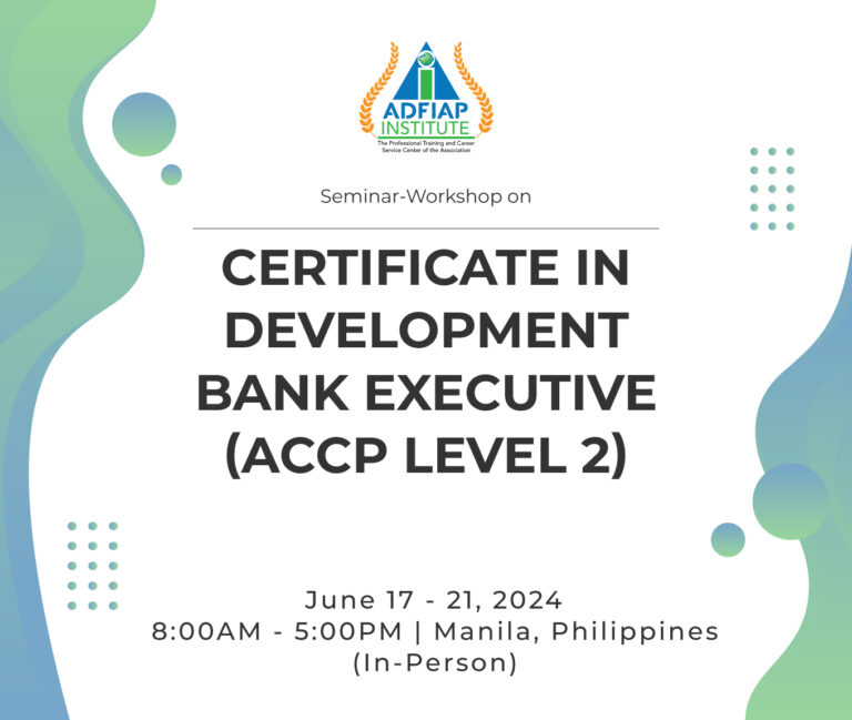 Certificate in Development Bank Executive (ACCP Level 2)